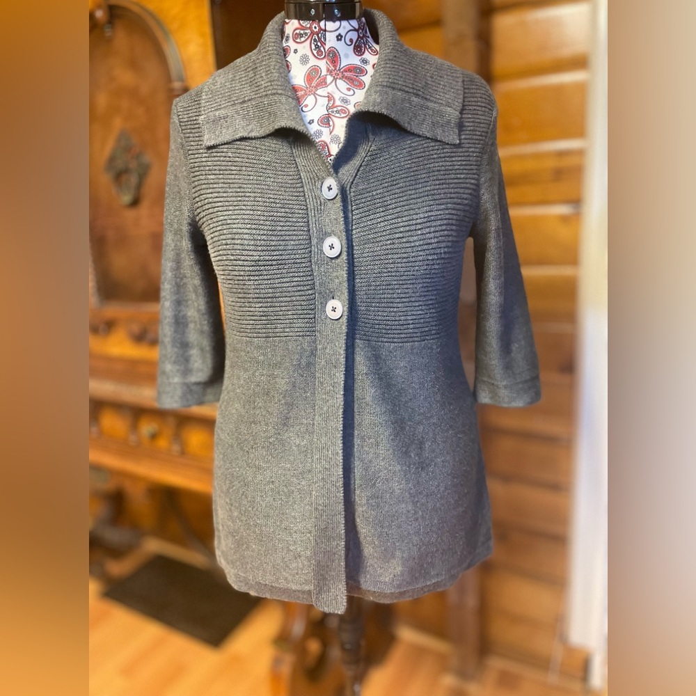 Reitmans Petites Grey Cardigan XL Petite